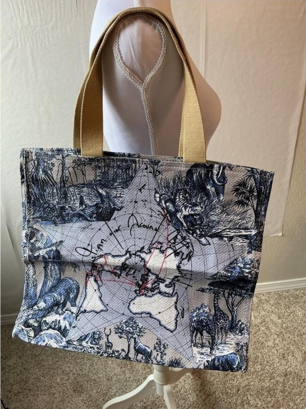 Dior Around The World Beauty Canvas Tote - Picture 2 of 10